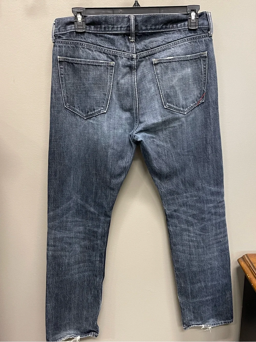 Banana Republic Men's Faded Blue Straight Jeans